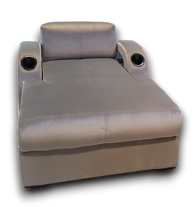 Méridienne OSMOSE LOUNGE Cuir Lisse Italien Florida