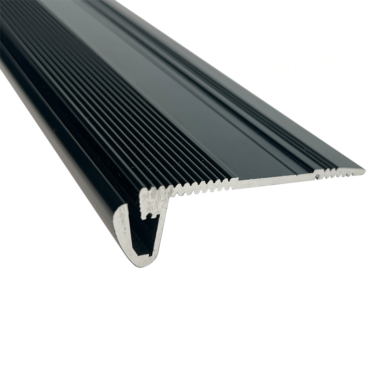 Profil pour nez de marche anodisé alu noir XL LED