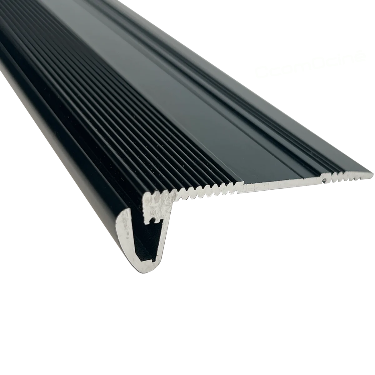 Profil pour nez de marche anodisé alu noir XL LED