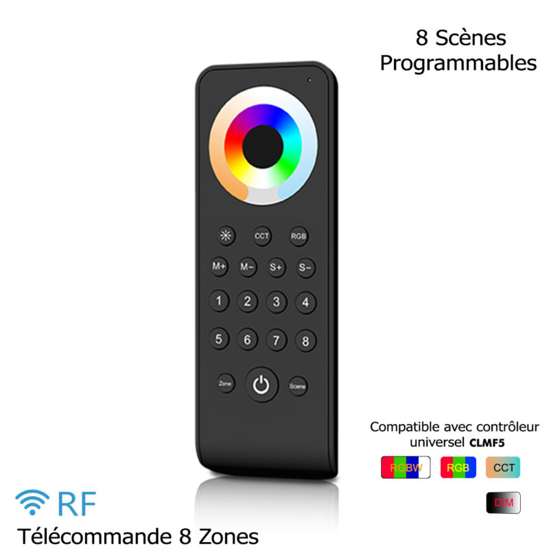 Télécommande RF 8 Zones LED