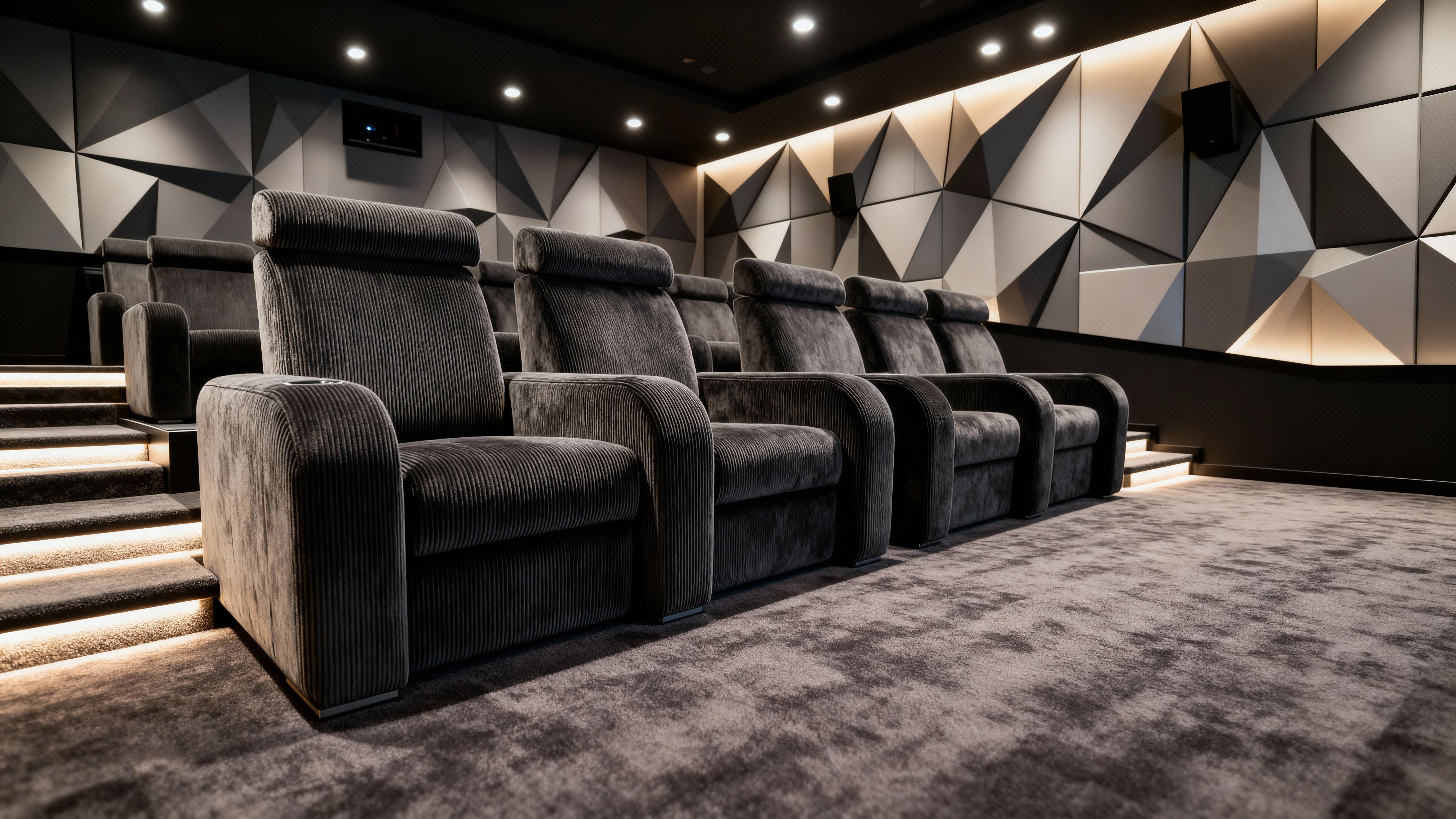 Fauteuils Design Ultra en salle home cinéma