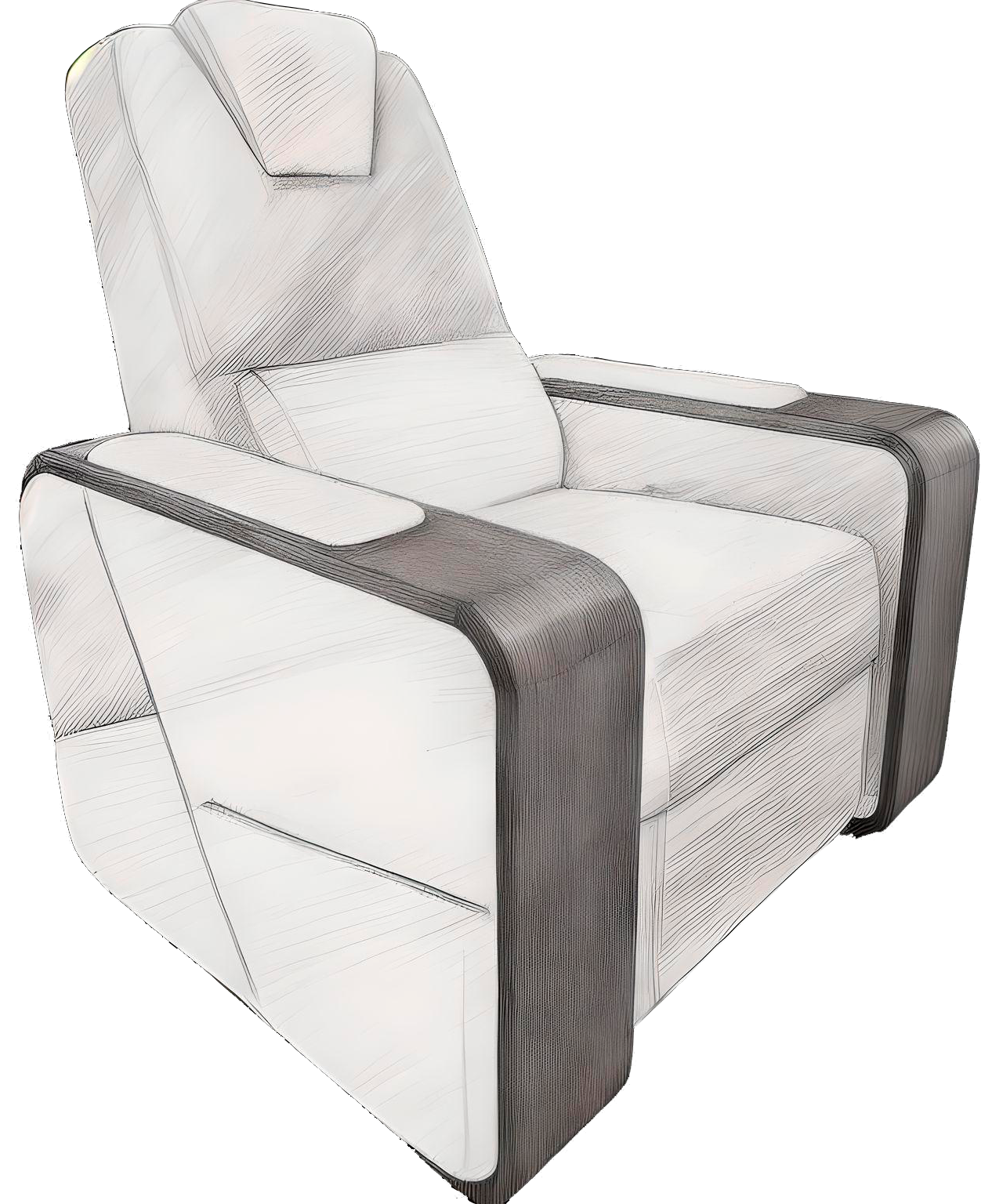Fauteuil Fusion - Dessin technique
