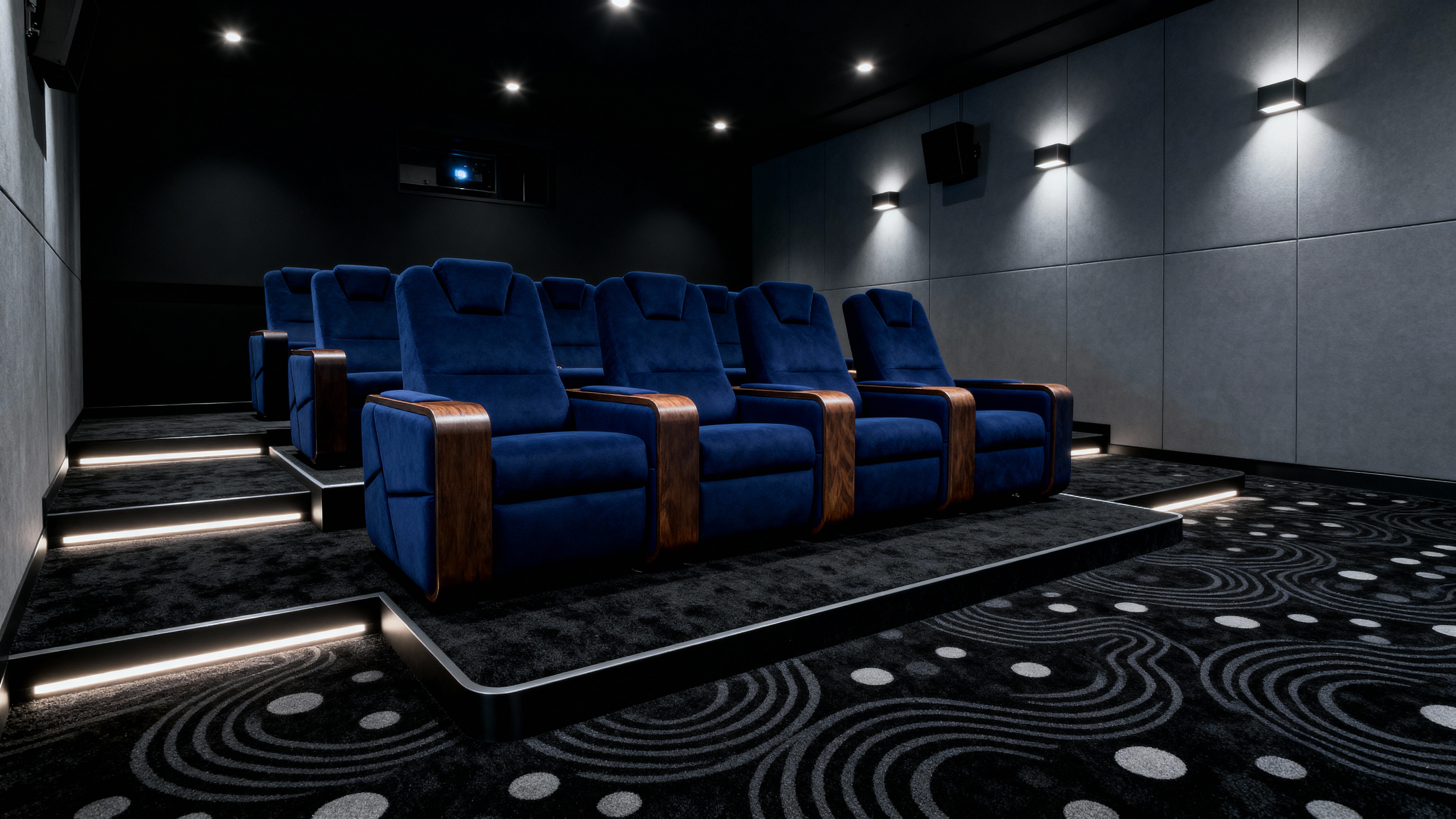 Fauteuils Fusion en salle home cinéma luxueuse