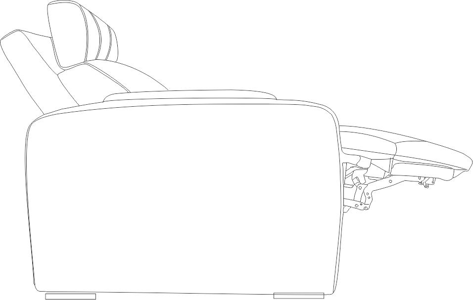 Dimensions du fauteuil Kosy - Vue de profil