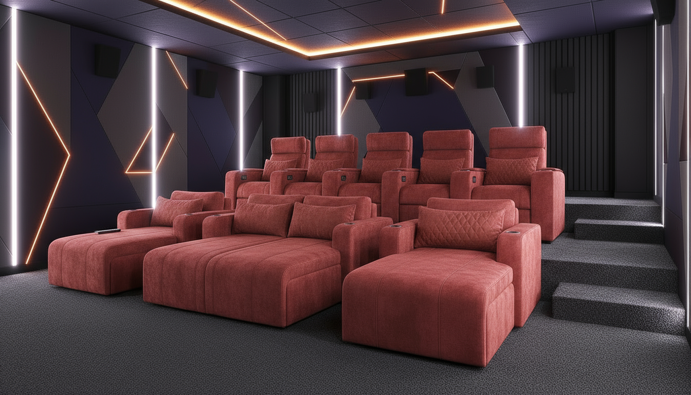 Salle home cinéma avec fauteuils Kosy