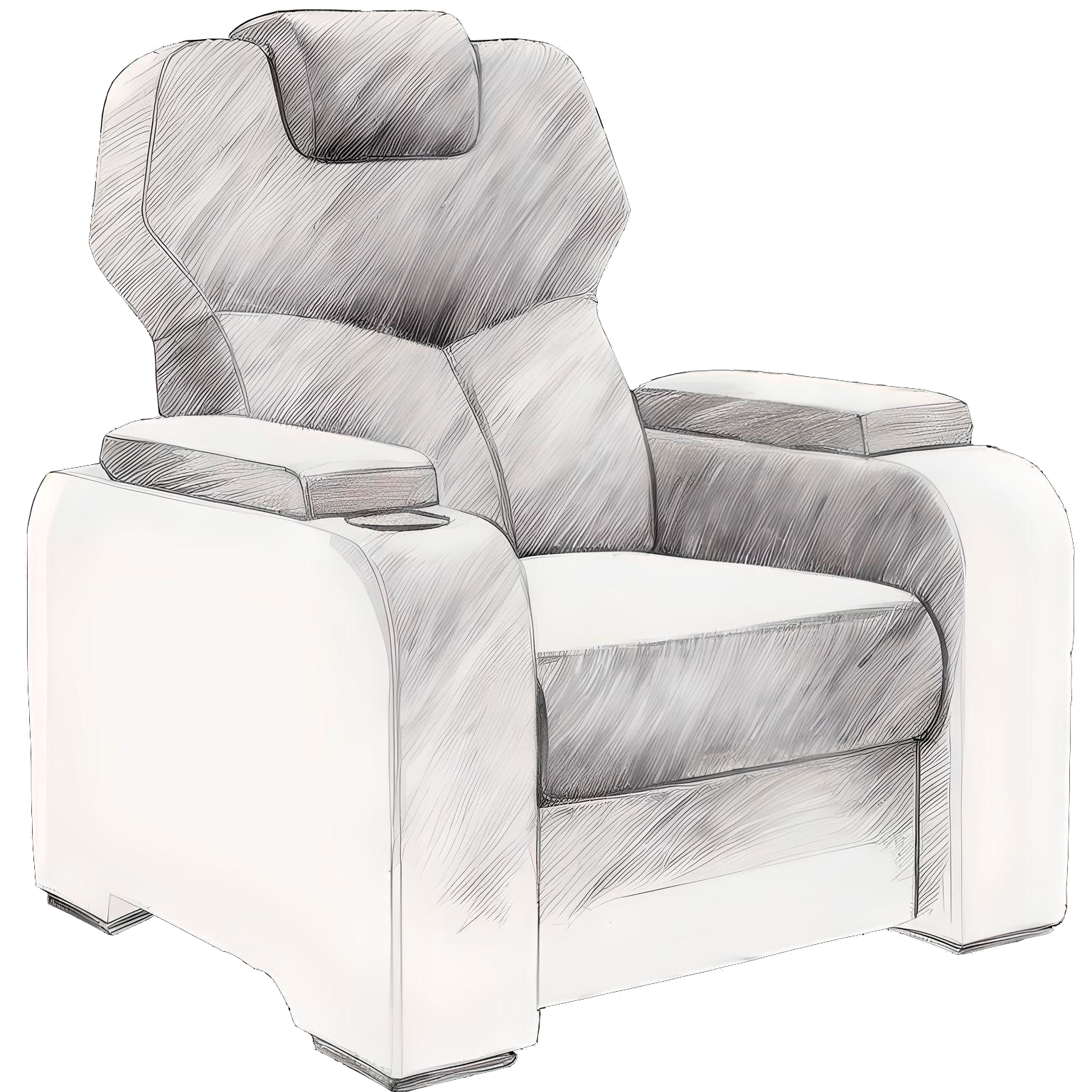 Fauteuil Manhattan - Dessin technique
