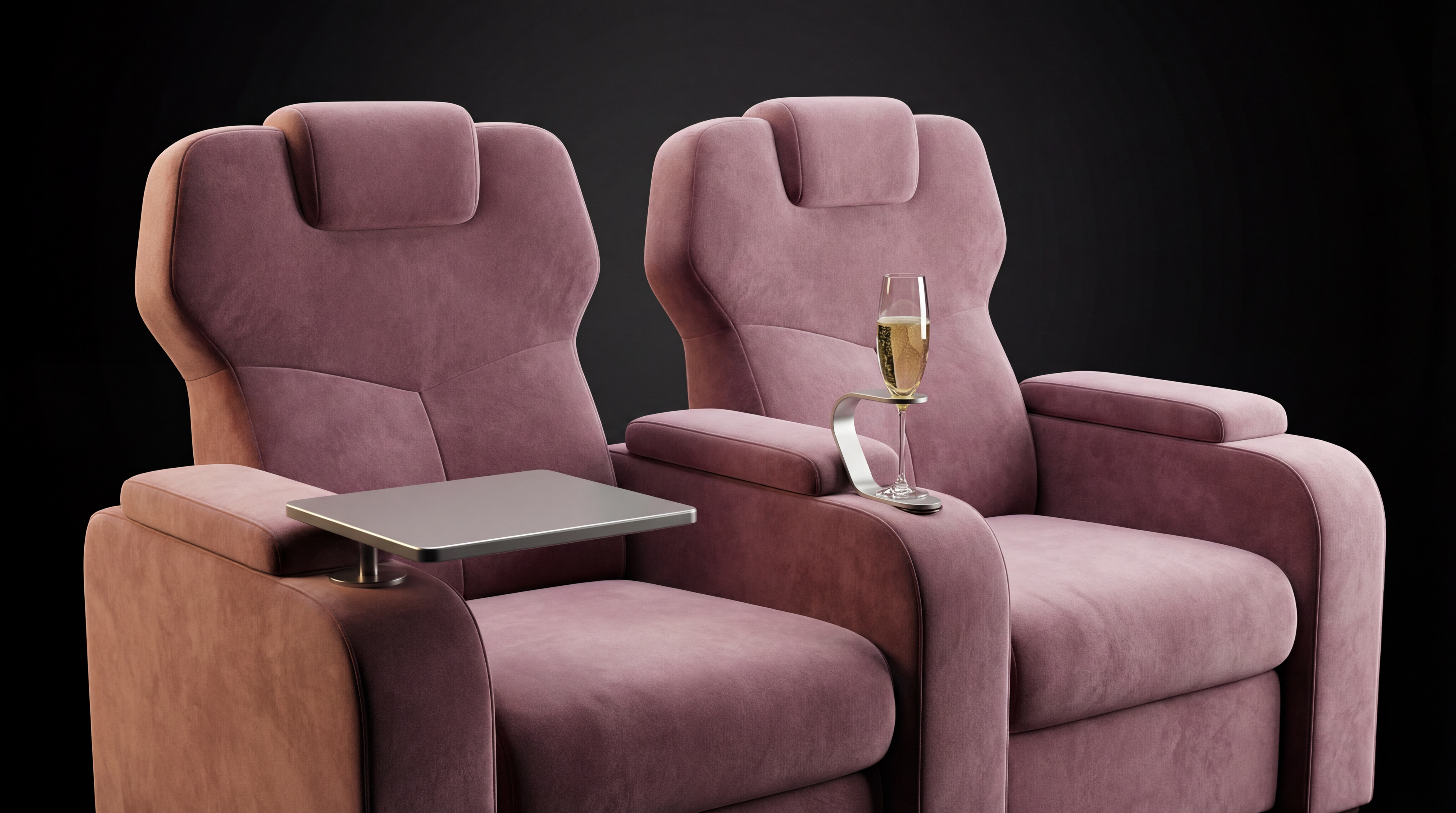 Options et accessoires - Tablette et porte-verre champagne