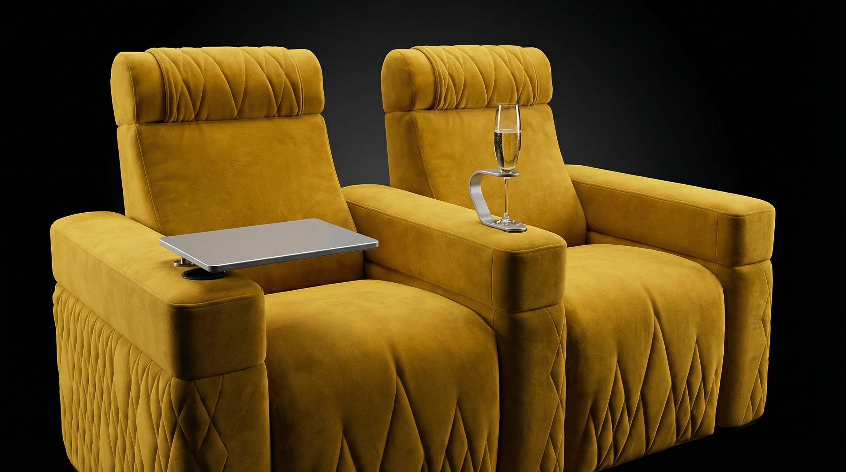 Options et accessoires - Tablette et porte-verre champagne
