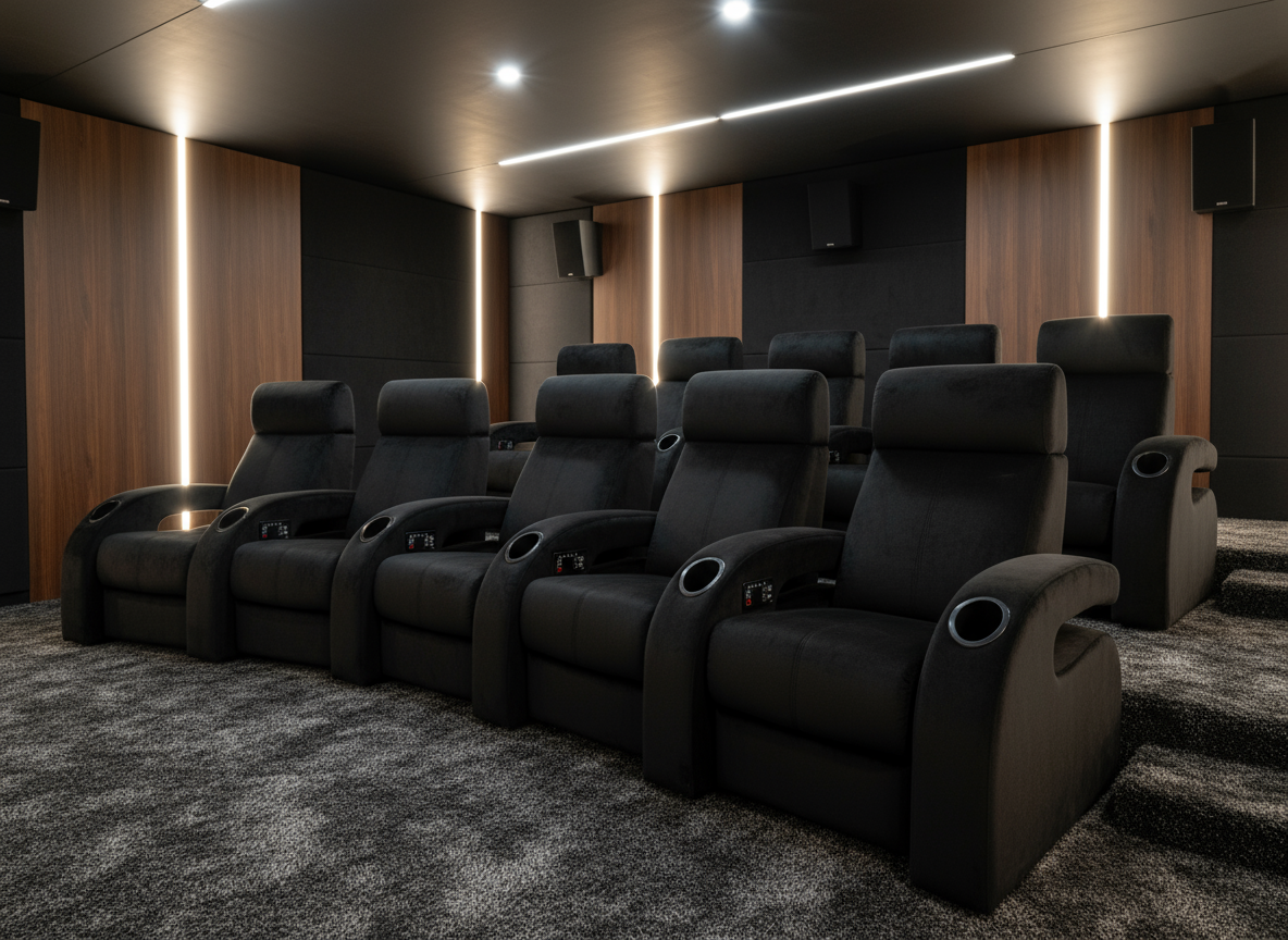 Fauteuils Osmose en salle home cinéma luxueuse