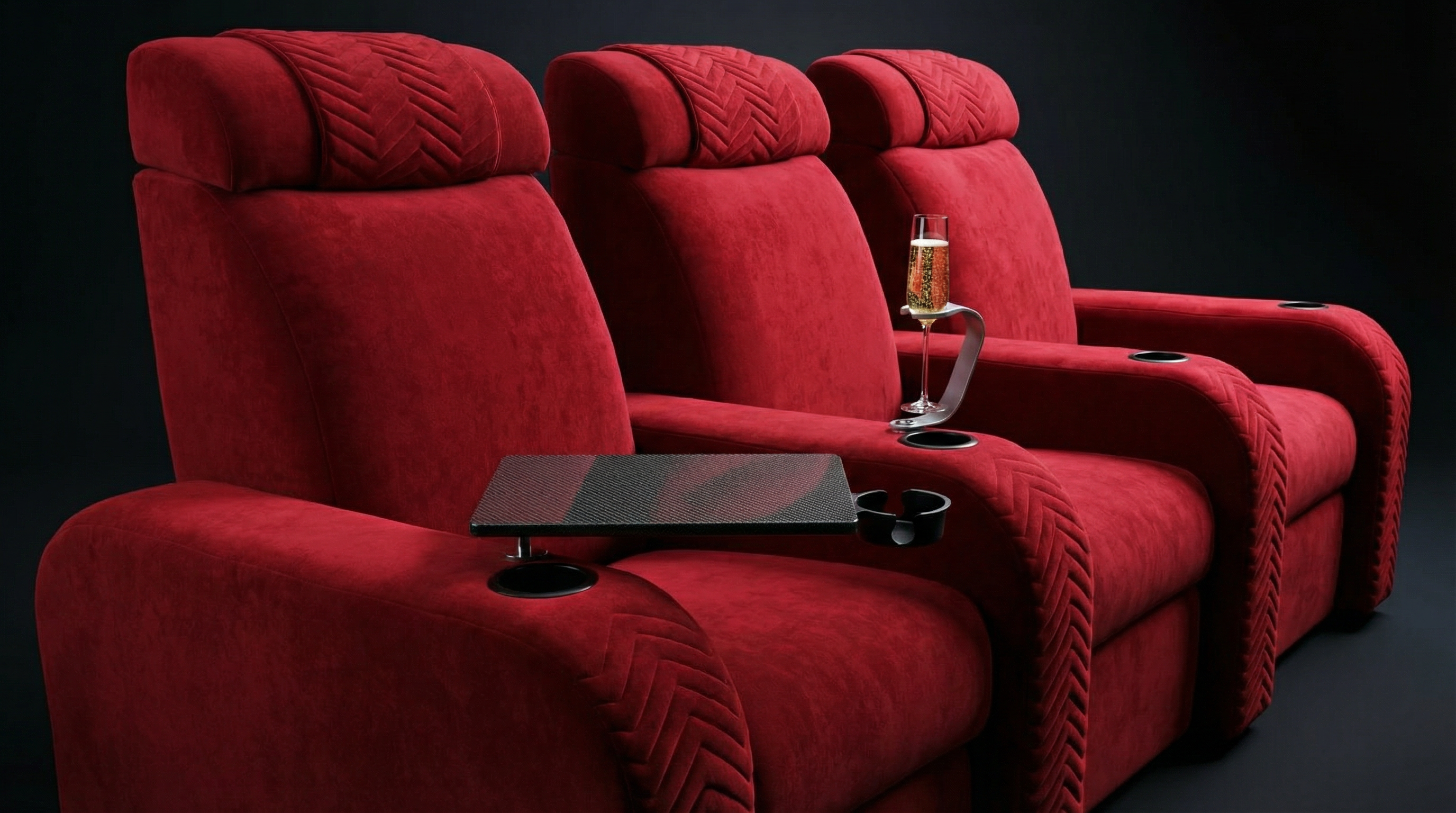 Options et accessoires - Tablette et porte-verre champagne