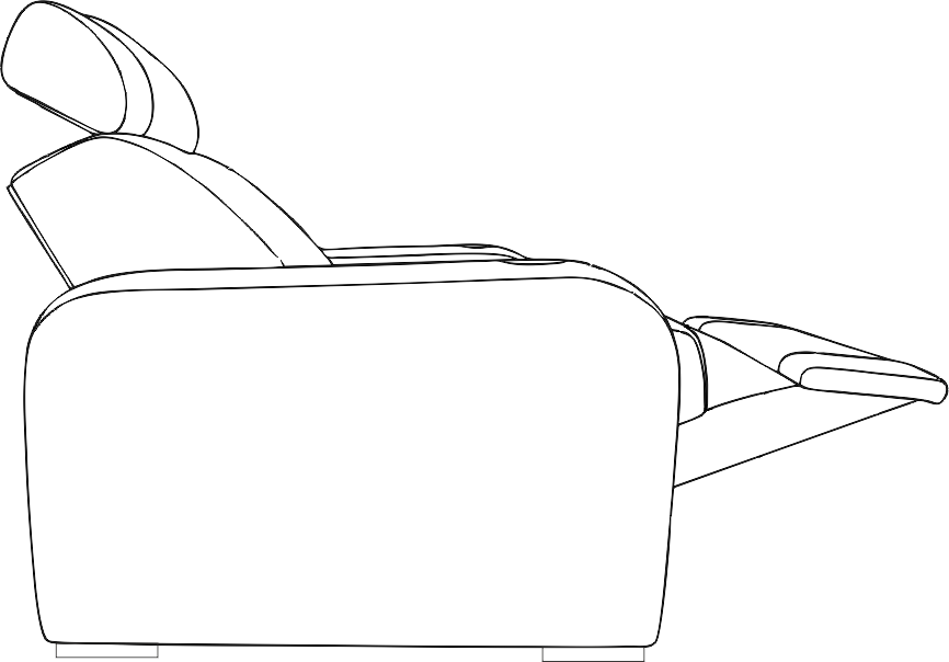 Dimensions du fauteuil Prestige - Vue de profil