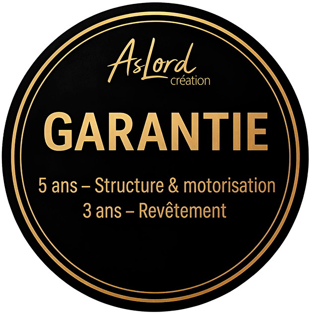 Garantie AsLord - 5 ans Structure, 3 ans Revêtement