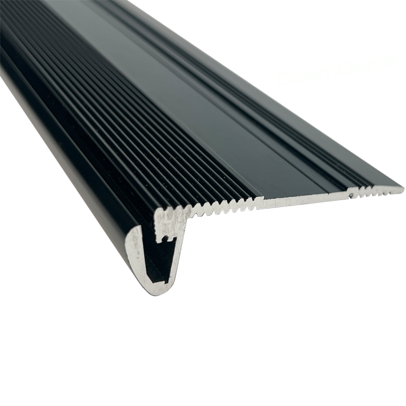 Profil pour nez de marche anodisé alu noir XL LED
